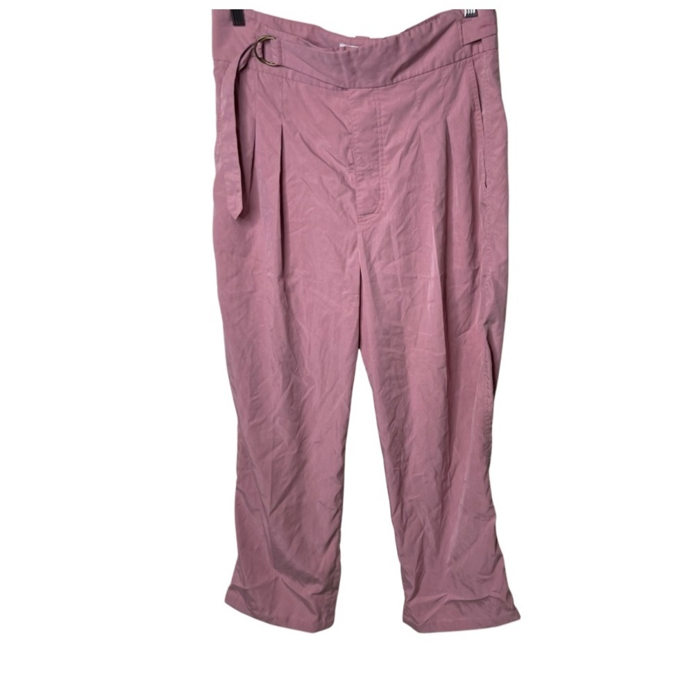 NANUSHKA Dusty Rose Pink cropped front pleated pants sz M